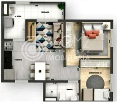 Apartamento para Venda em São Paulo, Jardim Santa Emília, 2 dormitórios, 1 banheiro