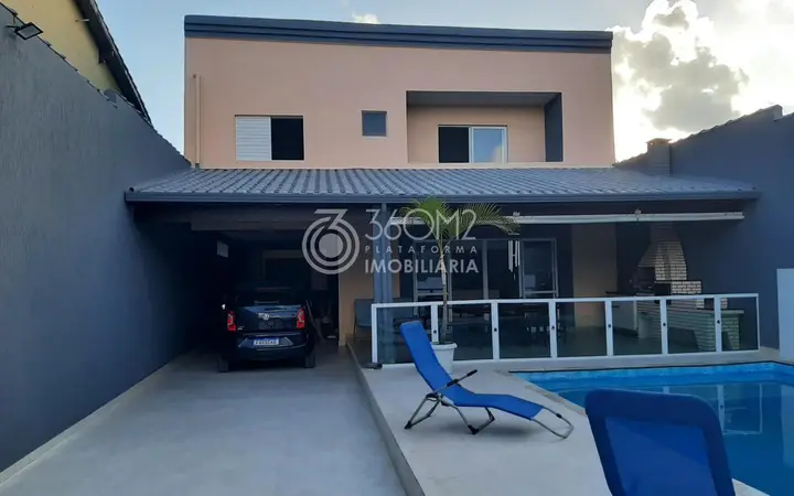 Casa para Venda em Itanhaém, Balneário Jequitibá, 5 dormitórios, 2 suítes, 4 banheiros, 10 vagas