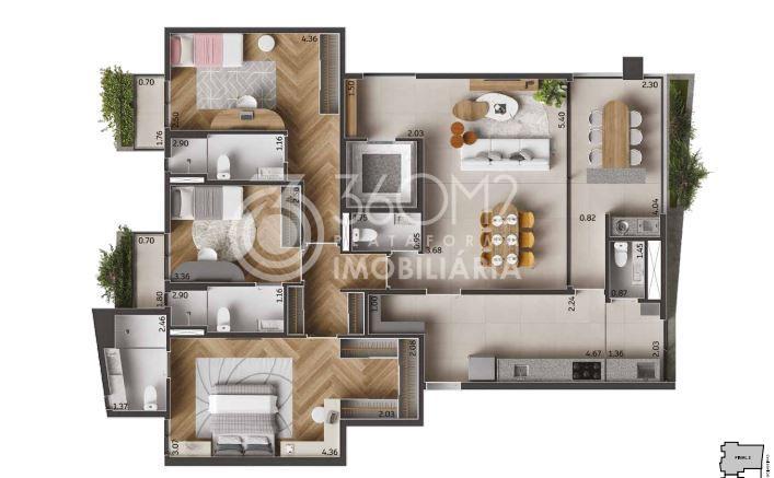 Apartamento para Venda em Santo André, Jardim, 3 dormitórios, 3 suítes, 5 banheiros, 3 vagas - apoio