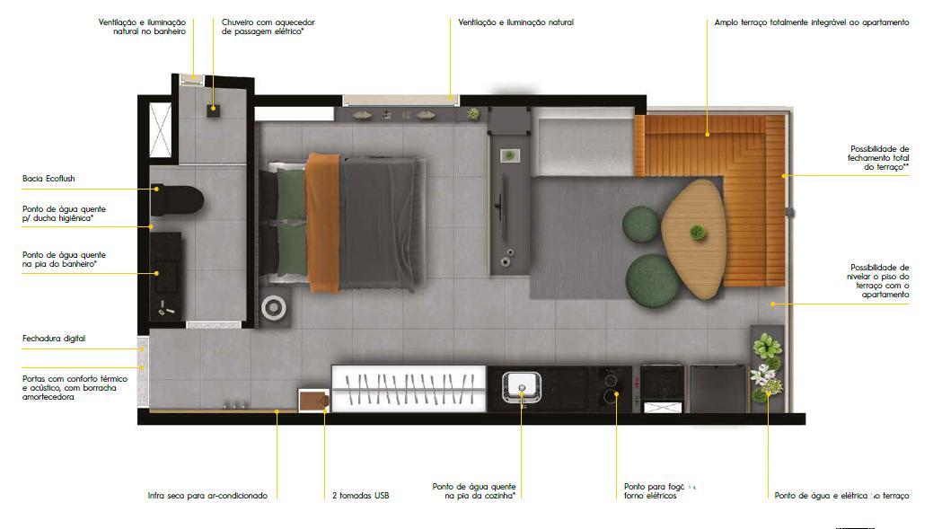 Apartamento para Venda em Santo André, Jardim, 1 dormitório, 1 banheiro, 1 vaga - previa