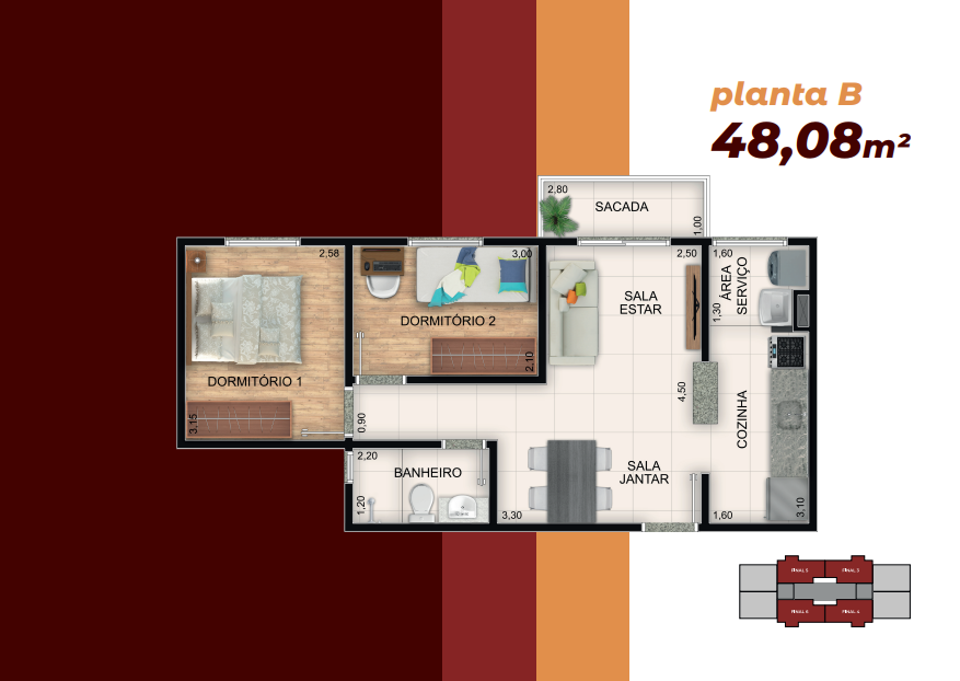 Apartamento para Venda em São Bernardo do Campo, Demarchi, 2 dormitórios, 1 banheiro, 1 vaga - apoio