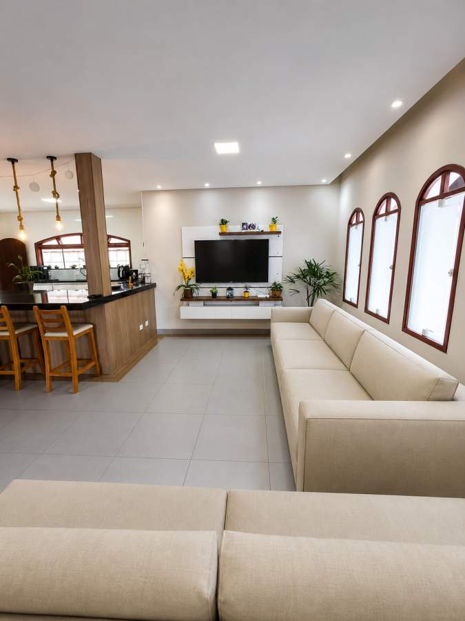 Casa para Venda em Praia Grande, Flórida, 4 dormitórios, 3 suítes, 5 banheiros, 3 vagas - apoio