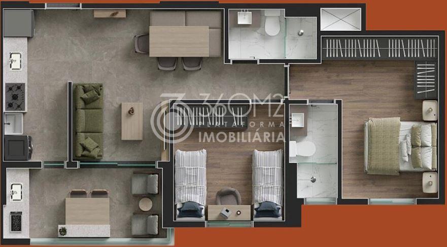 Apartamento para Venda em São Bernardo do Campo, Centro, 2 dormitórios, 1 suíte, 1 banheiro, 1 vaga - previa
